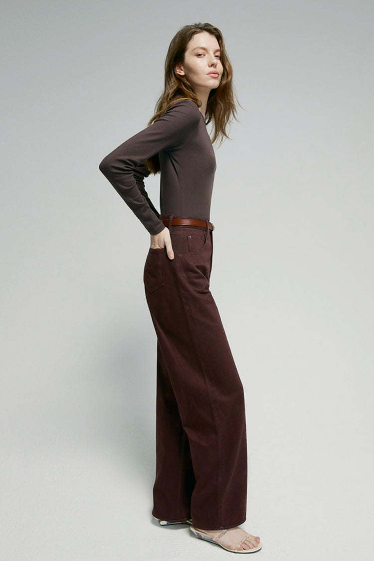 Hey Joanie Slope Curve Jeans HJ039 in medium wash denim, featuring a high-rise waist and classic five-pocket design.