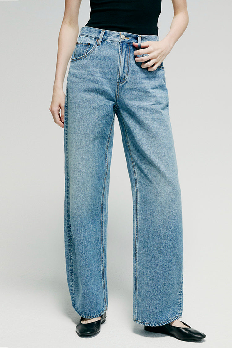 Hey Joanie Slope Curve Jeans HJ039 showing front view with classic denim design and slim fit style.