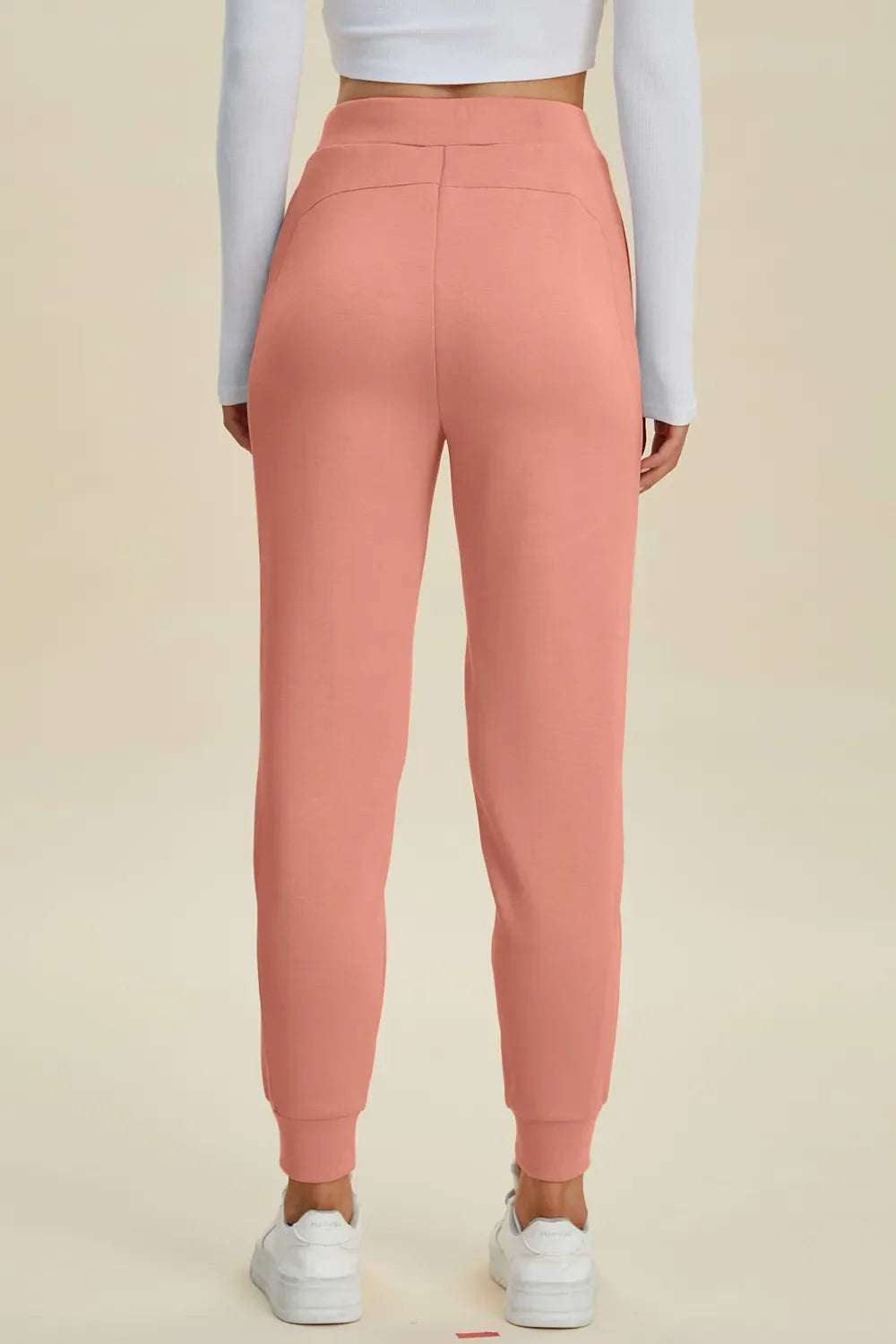 ShopBasicbae Basic Bae full-size air scuba joggers with high waist and drawstring, designed for comfortable casual wear.