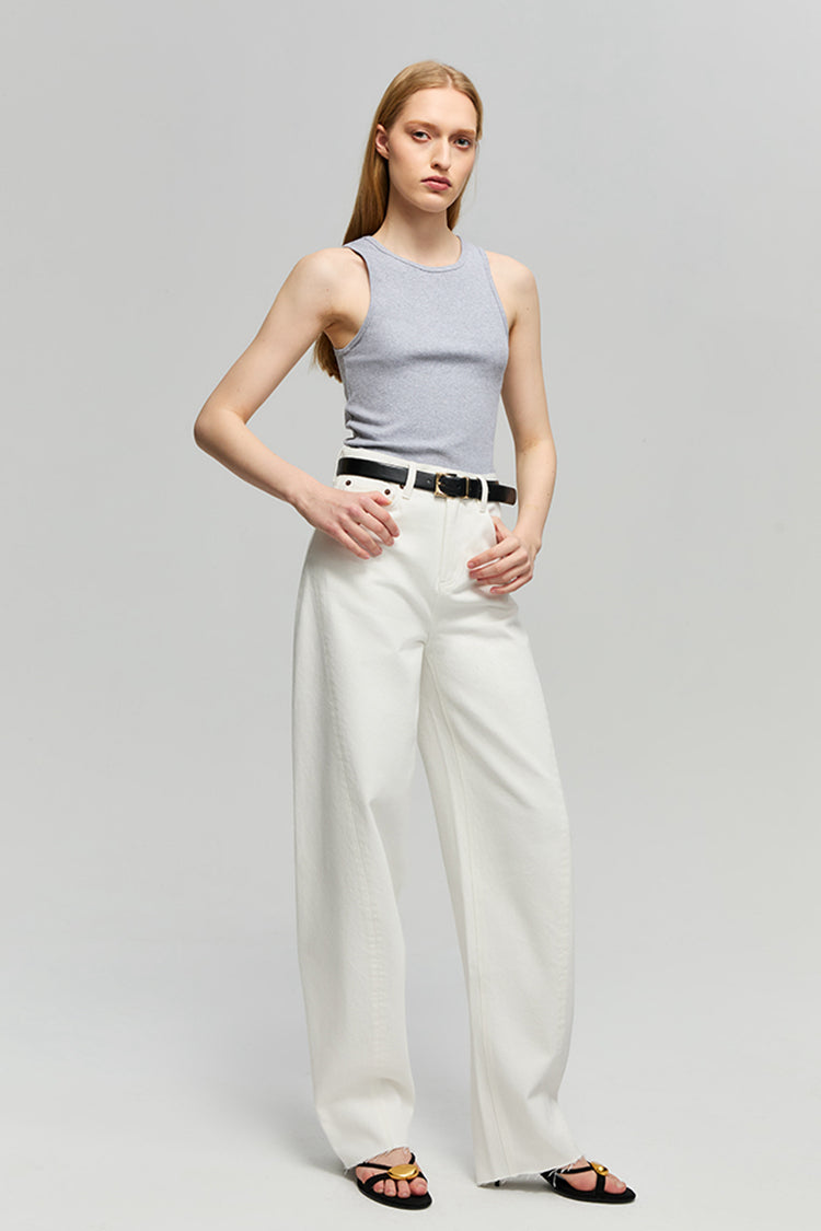 Hey Joanie Aero Tank HJ907 in soft pastel, showing its relaxed fit and sleeveless design on a neutral background.