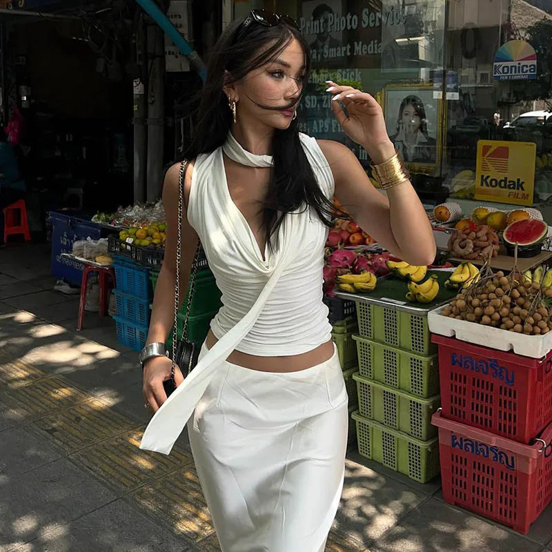 Women's V-Neck Knitted Tank Top