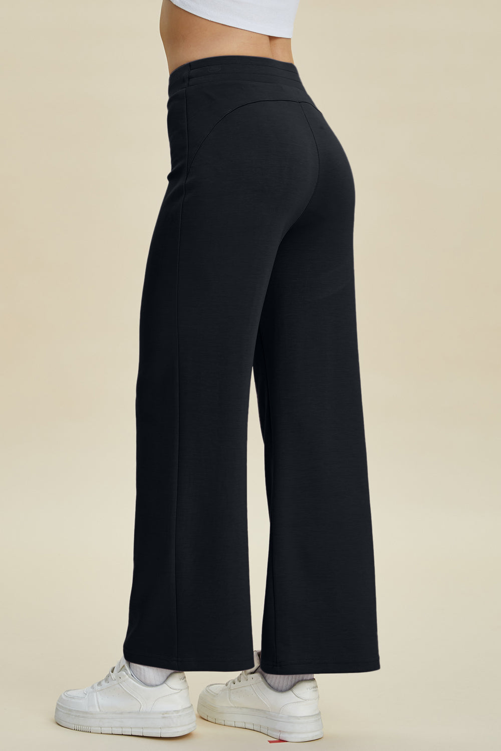 ShopBasicbae Basic Bae full size air scuba drawstring wide-leg pants, casual bottoms with relaxed fit and comfortable waistband.