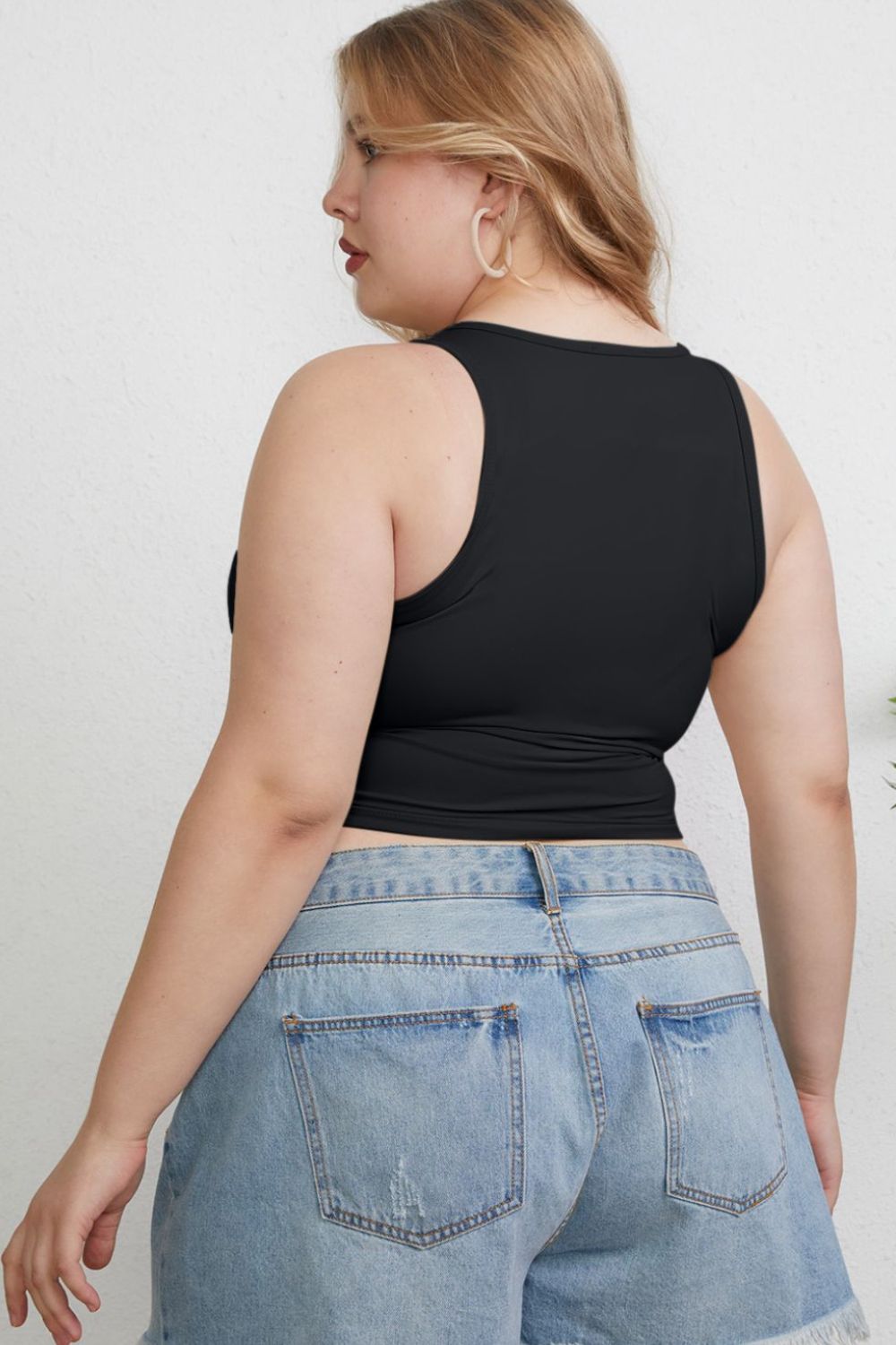 ShopBasicbae Basic Bae full size round neck slim tank top, lightweight and fitted, shown in a neutral color on a plain background.