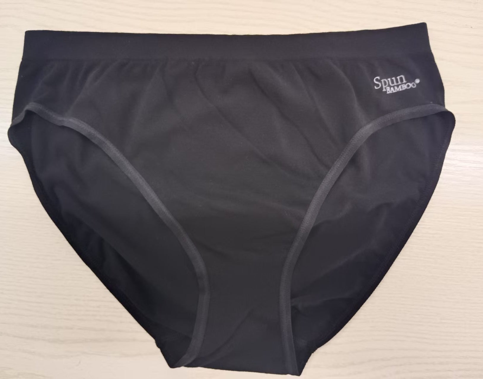 Women's high-leg brief underwear by Spun Bamboo, made from soft bamboo and cotton, featuring a comfortable, natural fit.