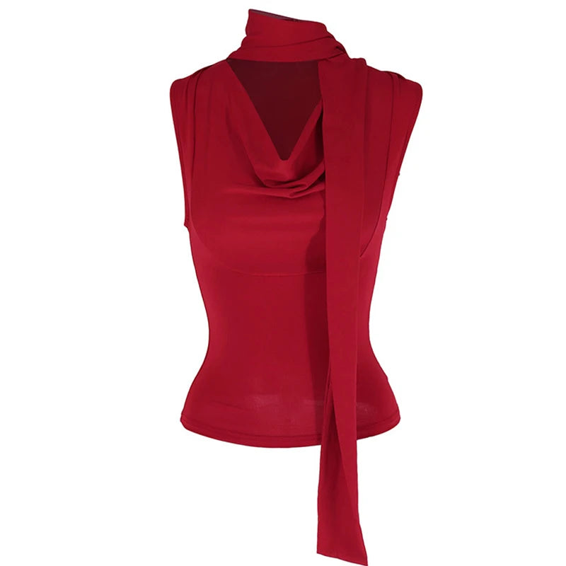 Women's V-Neck Knitted Tank Top